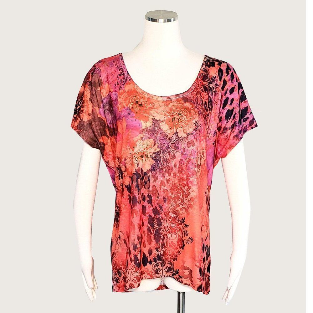 Style&co. High-Low Floral Tee NWOT